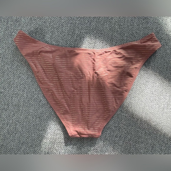 Pink Bikini Bottom with Gold Stripes - Picture 8 of 14